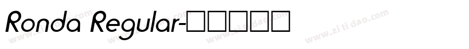 Ronda Regular字体转换